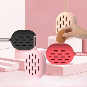 1 Pack Beauty Egg Silicone Storage Bag Dryer Cosmetics Makeup Loofah Puff Rack Storage Box Shelf Storage Tool