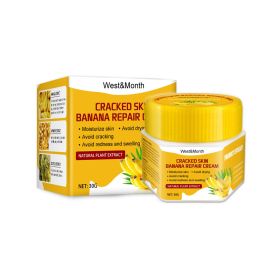 West&Month Cracked Skin Banana Repair Cream, Nourishing And Moisturizing Foot Repair Cream To Soften Exfoliation And Remove Dead Skin Calluses