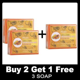 AILKE Natural Papaya Soap, Deep Cleansing, Moisturizing, Smooth & Soft Skin, Brightening Soap Bar, Suitable For Face And Body