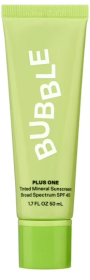 Bubble Skincare Plus One Tinted Sunscreen SPF 40, Everyday Care Sun Protection, All Skin Types, 1.7 fl oz / 50mL