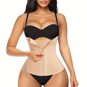 Zipper Tummy - Slim Waist Trainer Shapewear Daily Certified High - Compression (Option: Nude-XL)