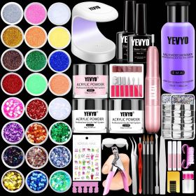 Acrylic Nail Kit With Nail Drill And UV Light,Professional Nail Kit Acrylic Set (Option: Look at the picture)