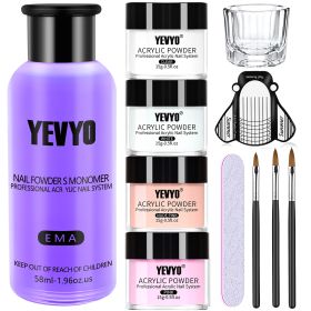 Acrylic Nail Kit, Acrylic Powder And Liquid Set, With Clear, Nude, Pink, White Nail Powder And Monomer, Professional Acrylic Nail Brush Nail Form (Option: W13551052)